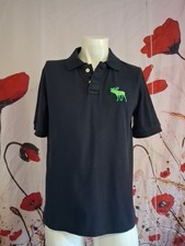 Abercrombie & Fitch Men's Black Polo Shirt Size Small Short Sleeve Muscle Fit