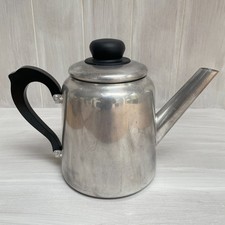 Large Mid Century Retro Aluminium  3.5 pint Teapot Coffee Pot Utility Ware VGC