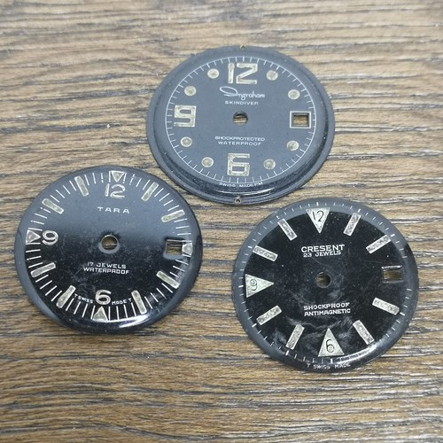 Skin diver watch dials - watch, parts