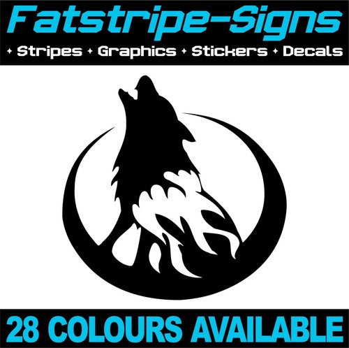 Howling wolf head stickers - wolf,