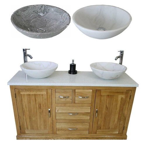 Solid oak bathroom - solid, double