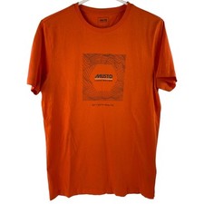 Musto Land Rover Logo Graphic Print Bright Orange T-Shirt Men's Used | Small
