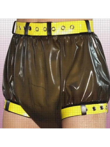Latex rubber brown underwear - rubber,