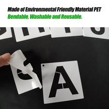 36pcs 3 Inch Letter And Number Stencils Reusable Washable Alphabet Stencils SG