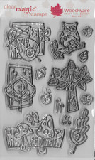 Woodware Forest Stamp Set for cardmaking, scrapbooking, crafts