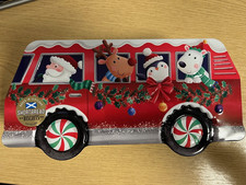 Santa Bus VW Camper Van Style Tin With Shortbread Biscuits Christmas Gift Xmas