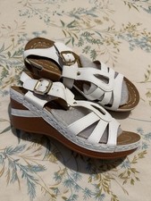 Beautiful White Wedge Sandals