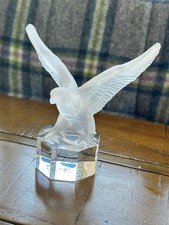 Genuine Goebel Frosted Crystal Glass Eagle Figurine / Paperweight.
