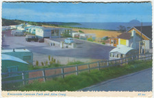 KNOWESIDE CARAVAN PARK & AILSA CRAIG - Ayrshire Postcard