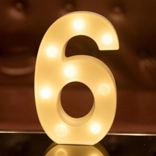 Focux LED Number Lights Sign – Light Up Decorative Number for Weddings & Parties
