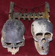 Aquarium Ornaments - 2 Skulls and a Rope-bridge - Suitably "weathered"