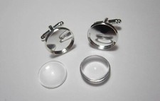 1 pair of cuff link blanks