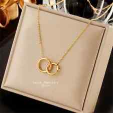 18ct Gold Plated Double Circle