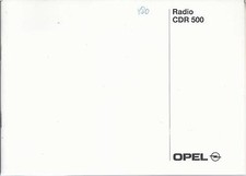 Opel Radio CDR 500 operating