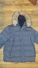 KWD Kings Will Dream Puffer Jacket Hooded Padded Winter Coat Grey XL