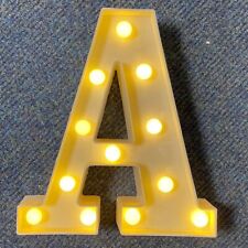 'A' Illuminated Letter Sign White Plastic Wall Fix - Used Small Scratches