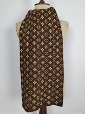 Louis Vuitton genuine vintage Brown / Beige Wool winter Scarf Scarves
