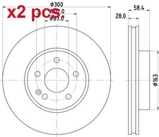 X2 PCS FRONT BRAKE DISC ROTOS