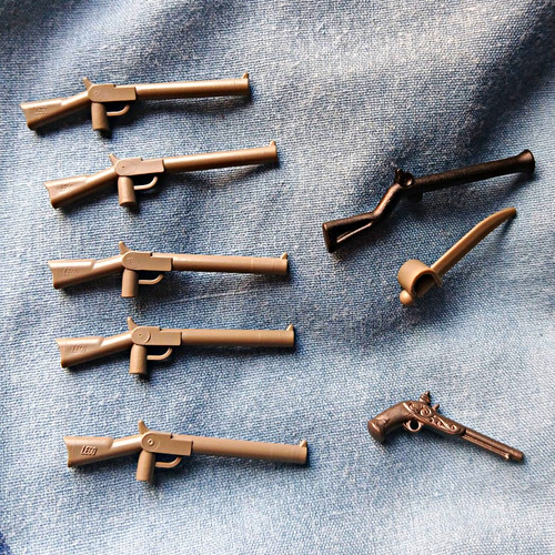 Lego pirates guns and sword - and,