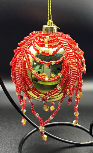 Christmas glass bauble gold