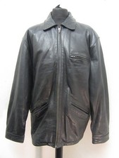 VINTAGE LEATHER HIGHWAYMAN STYLE JACKET SIZE XXL, BIG & TALL