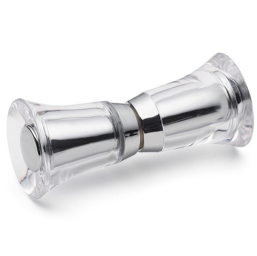 Shower door handle knob - door, clear