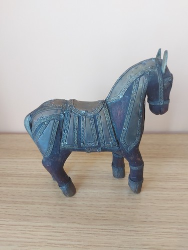 Antique wooden horse figure - antique,