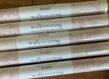 LAURA ASHLEY LLOYD CHALK PINK Wallpaper 4 ROLLS Price per roll. 
