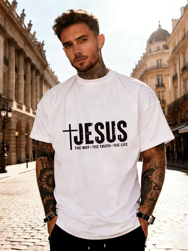 Men jesus cross graphic - men's,