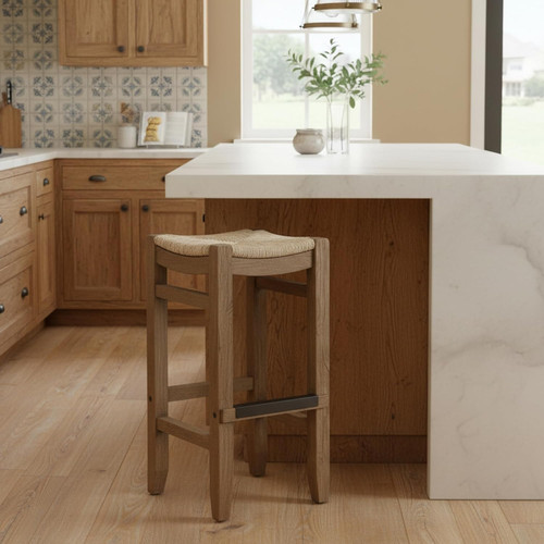 Rustic bar height kitchen - rustic,