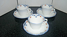 Art deco Bell China 3x Cups