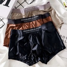 Thin Satin Silk Boxer Briefs