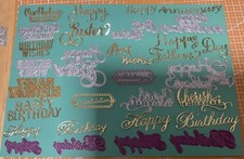 Collection of Large Sentiment Dies 1      Under £1 a die