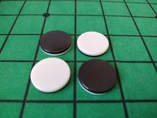 SPARES Othello Counters 4 x Flat Playing Pieces Black/White *REPLACEMENTS*