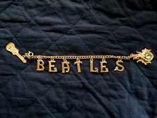 Rare Original Vintage 1964 The Beatles Fan Charm Bracelet With Beetle & Guitar