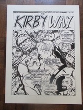 original artwork comic art page   27 x 36 cm jack kirby tribute  by al davison
