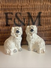 Vintage Staffordshire 5” Wally Dogs Pair Of  Beswick Spaniels 1378 6,Label