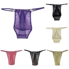 Men's See Through Latex Thong