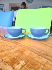 Pair of Cup and Saucers Denby Blue Jetty (£6  per set)