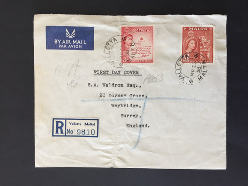 Malta 1956 2 6d - 3d, +
