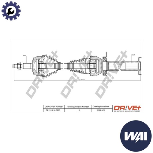 Drive shaft dp2110 0963 for - drive,