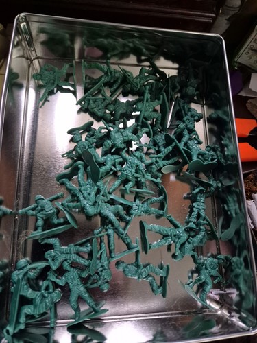 Plastic toy soldiers and - plastic,
