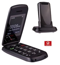 TTfone Star Big Button Flip Pay as you go SOS Mobile Phone Vodafone Grey