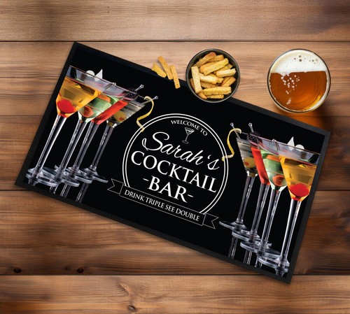 Personalised bar runner mat - ,