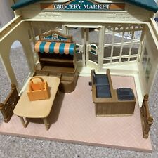 Sylvanian Families Grocery Market food corner shelf stand checkout bag shop ref1