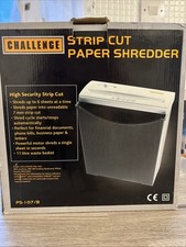 Challenge PS-107/B Strip Cut Paper Shredder Boxed Tested Working