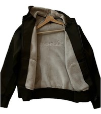 Schott Fleece Lined Zip-Through Hoodie In Green - Size XL