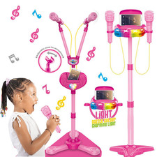 Kids Microphone Stand Dual Mic