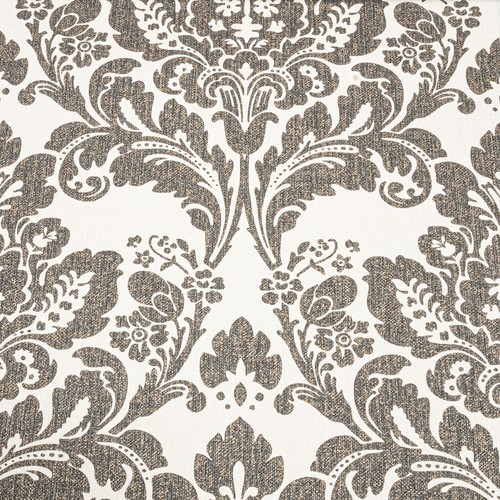 White charcoal damask - charcoal,