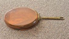 Copper fish pan with brass